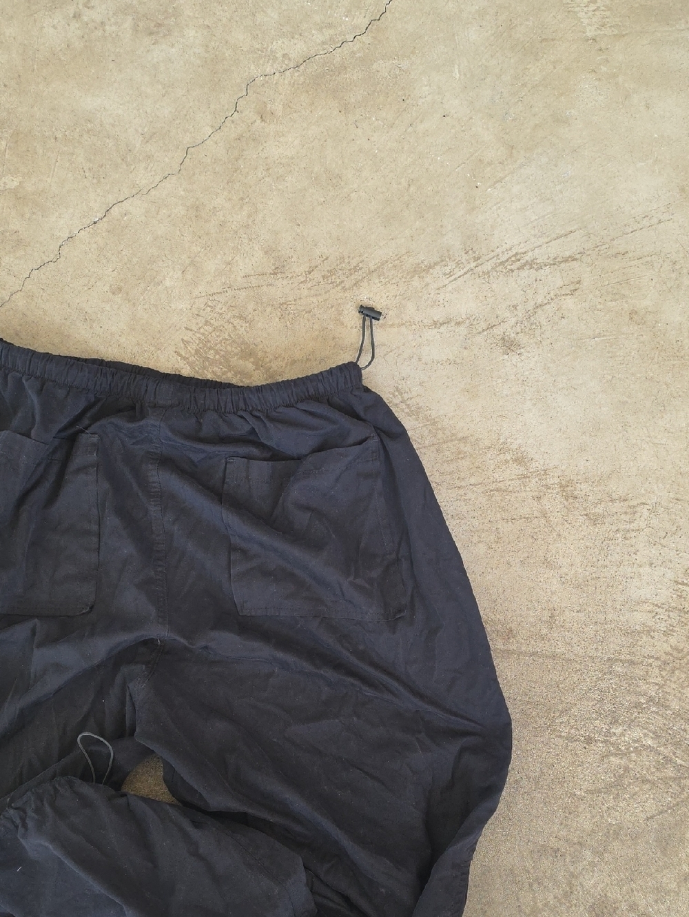 Forever 21 Ripstop Black Drawstring Track Pants - Picture 5 of 5